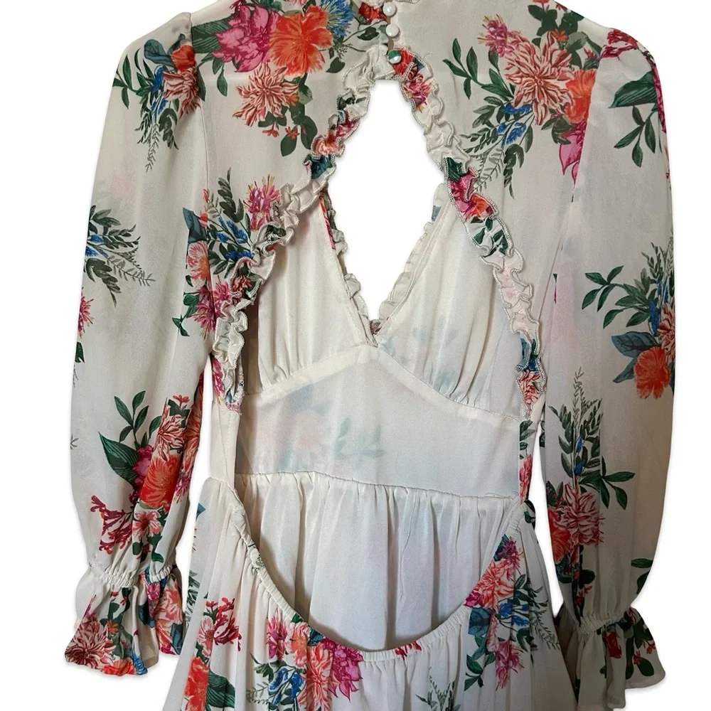 Flying Tomato Floral V-Neck Ruffle Dress - Picture 6 of 7